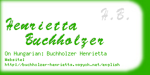 henrietta buchholzer business card